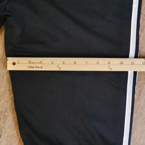 Adidas Vintage Climalite Track Pants Womens Large 2005 Black with White 3 Stripe - Picture 8 of 16